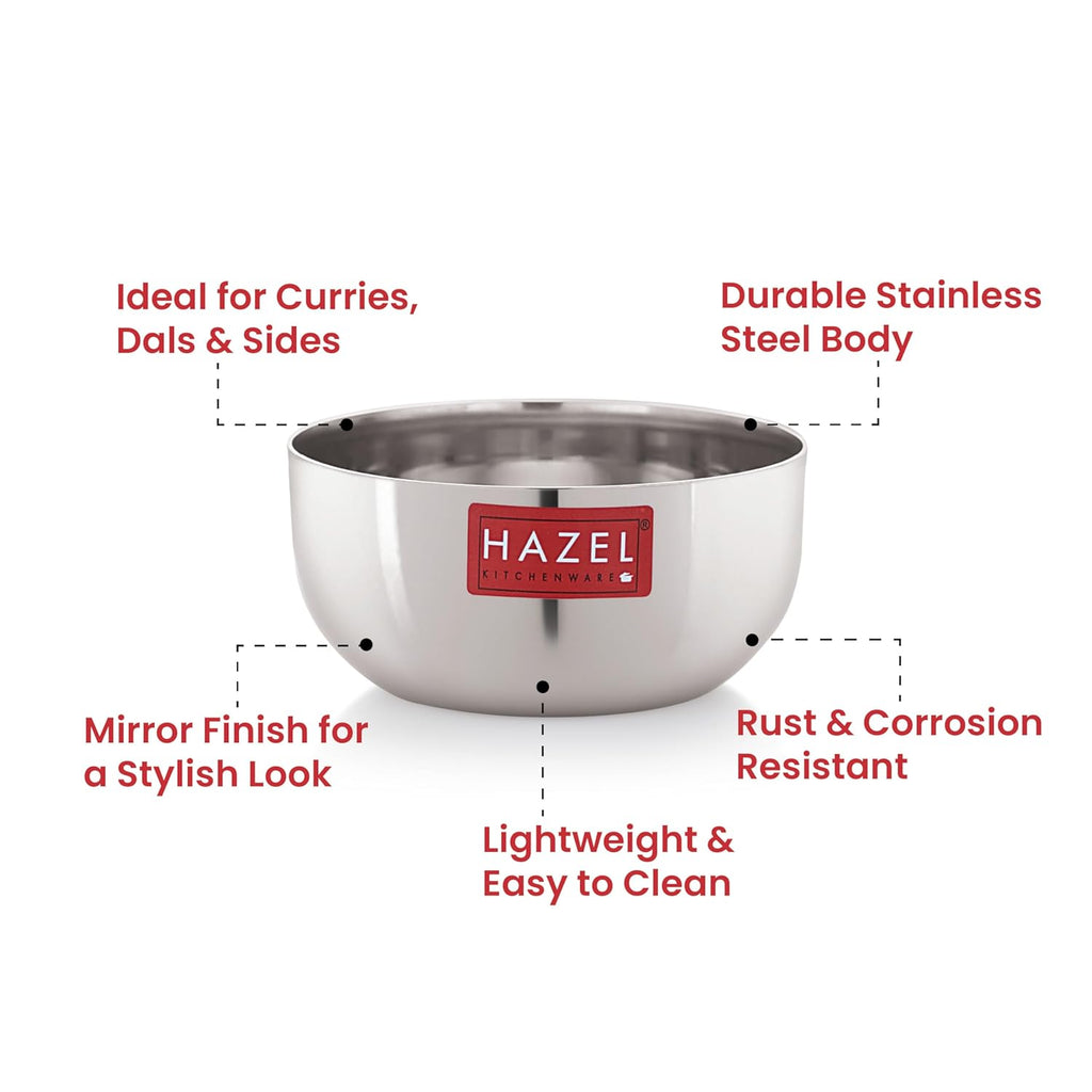 Stainless Steel Dessert Bowl Set, 70 ML, Set of 4
