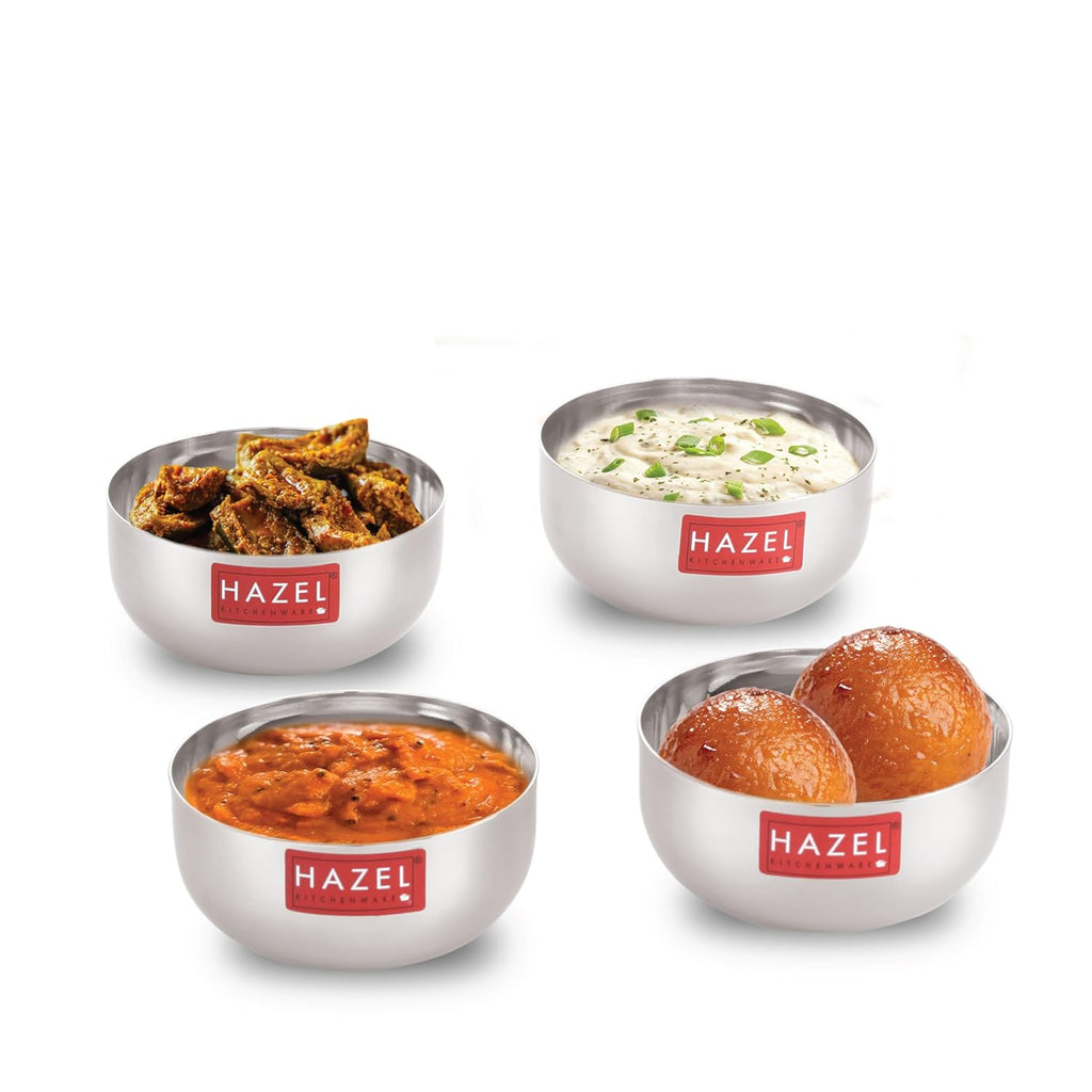 Stainless Steel Dessert Bowl Set, 70 ML, Set of 4