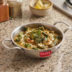 Honeycomb Triply Steel Kadhai with Glass Lid, Non Stick – 22 cm, 2 L