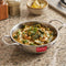 Honeycomb Triply Steel Kadhai with Glass Lid, Non Stick – 22 cm, 2 L