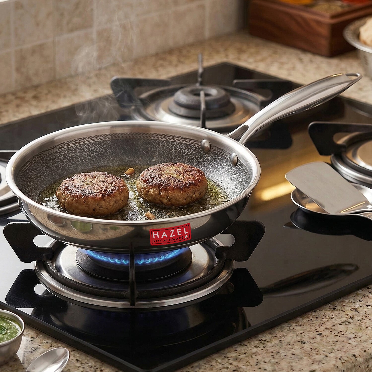 Honeycomb Triply Non-Stick Fry Pan – 22 cm, 1 L