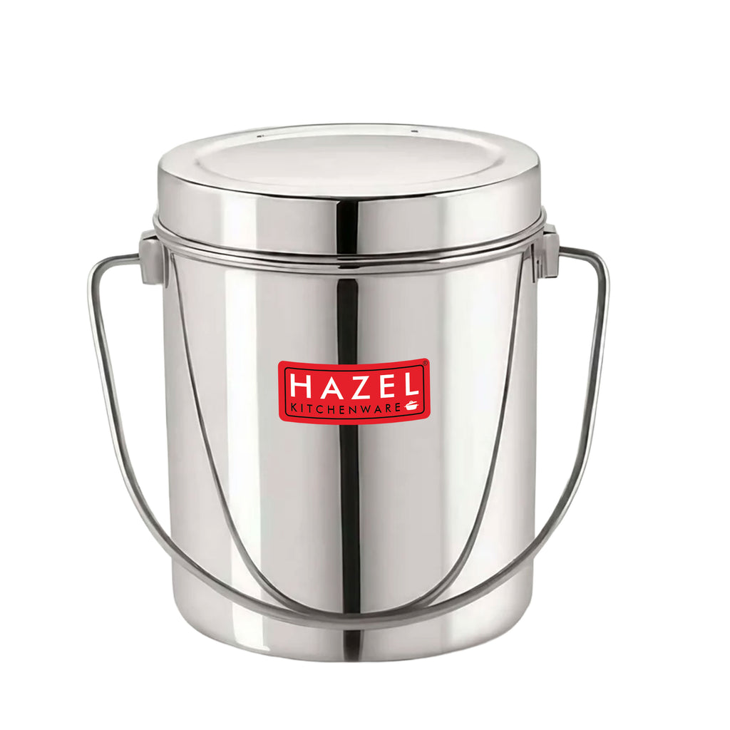 Stainless Steel Milk Container with Handle, 2500 ml