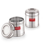 Stainless Steel Airtight Containers Set of 2, 300ml, See-Through Lid