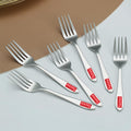 HAZEL Stainless Steel Table Fork Set of 6, 16 cm Dining Forks