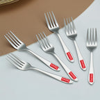 HAZEL Stainless Steel Table Fork Set of 6, 16 cm Dining Forks