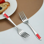 HAZEL Stainless Steel Table Fork Set of 6, 16 cm Dining Forks