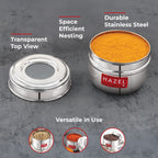 Stainless Steel Transparent Lid Containers 150 ml