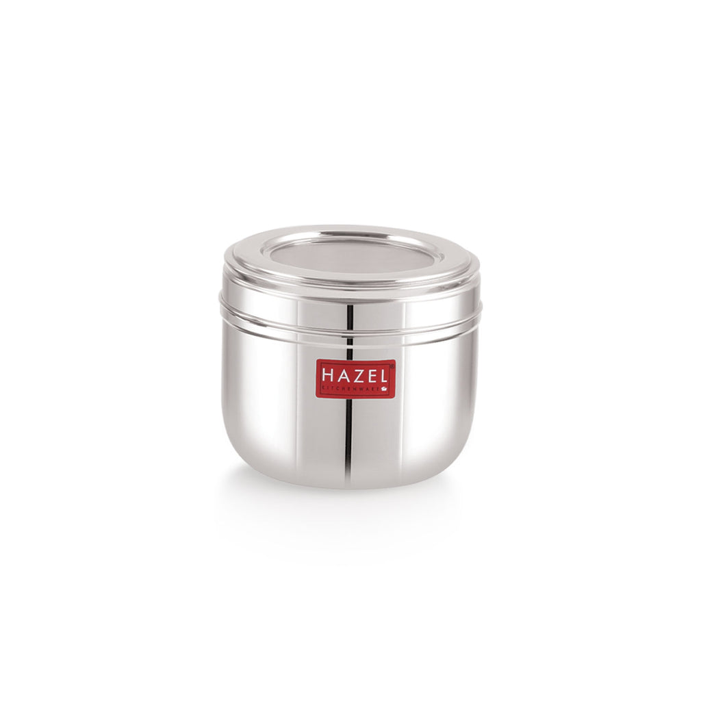 Stainless Steel Transparent Lid Containers 300 ml