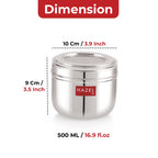 Stainless Steel Transparent Lid Containers 500 ml
