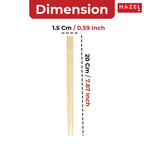 Disposable Wooden Chopsticks 20 cm, Eco-Friendly, 25 Pairs (50 Pieces)