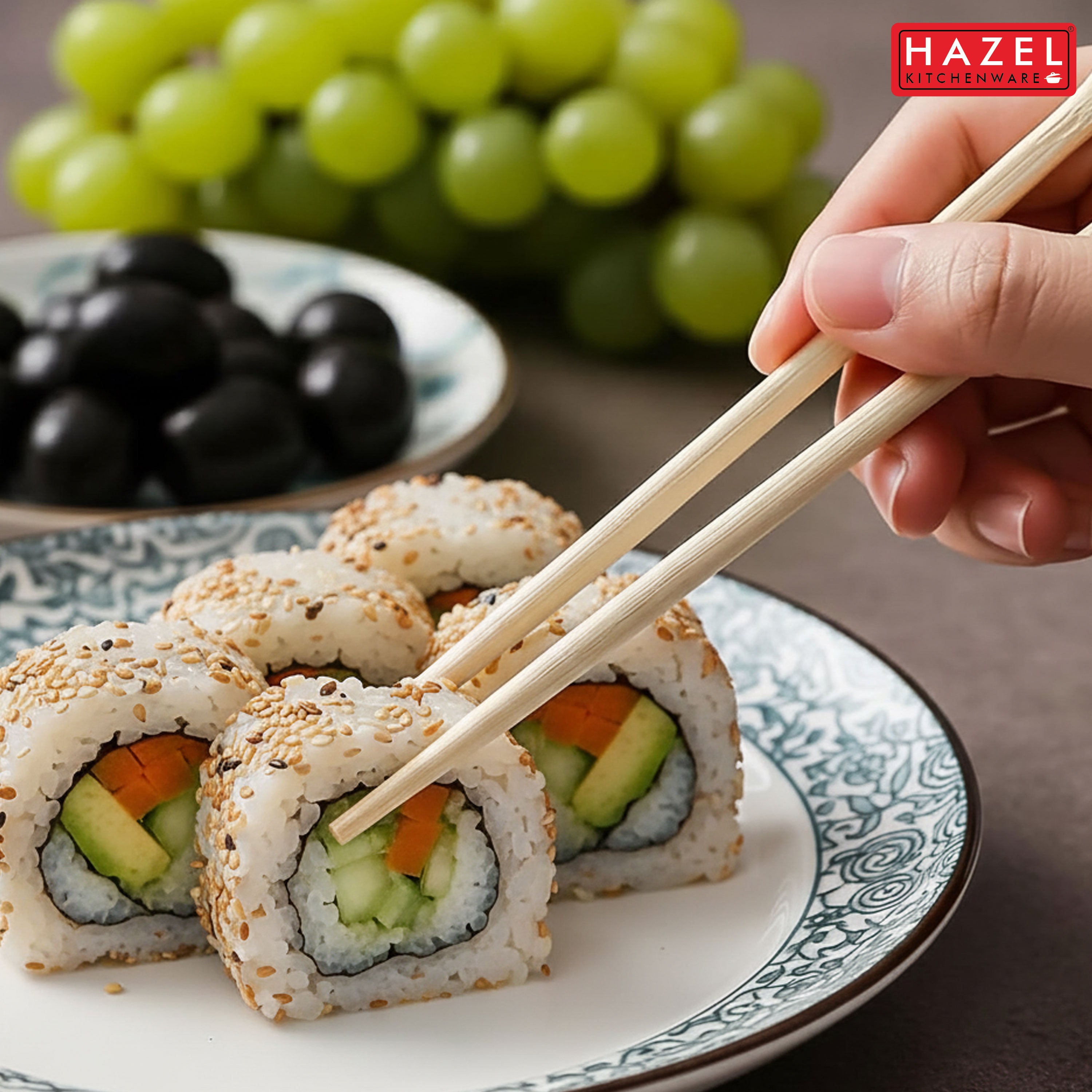 Disposable Wooden Chopsticks 20 cm, Eco-Friendly, 25 Pairs (50 Pieces)