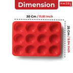 12-Cavity Non-Stick Silicone Muffin Pan Perfect for Muffins, Cupcakes & More!