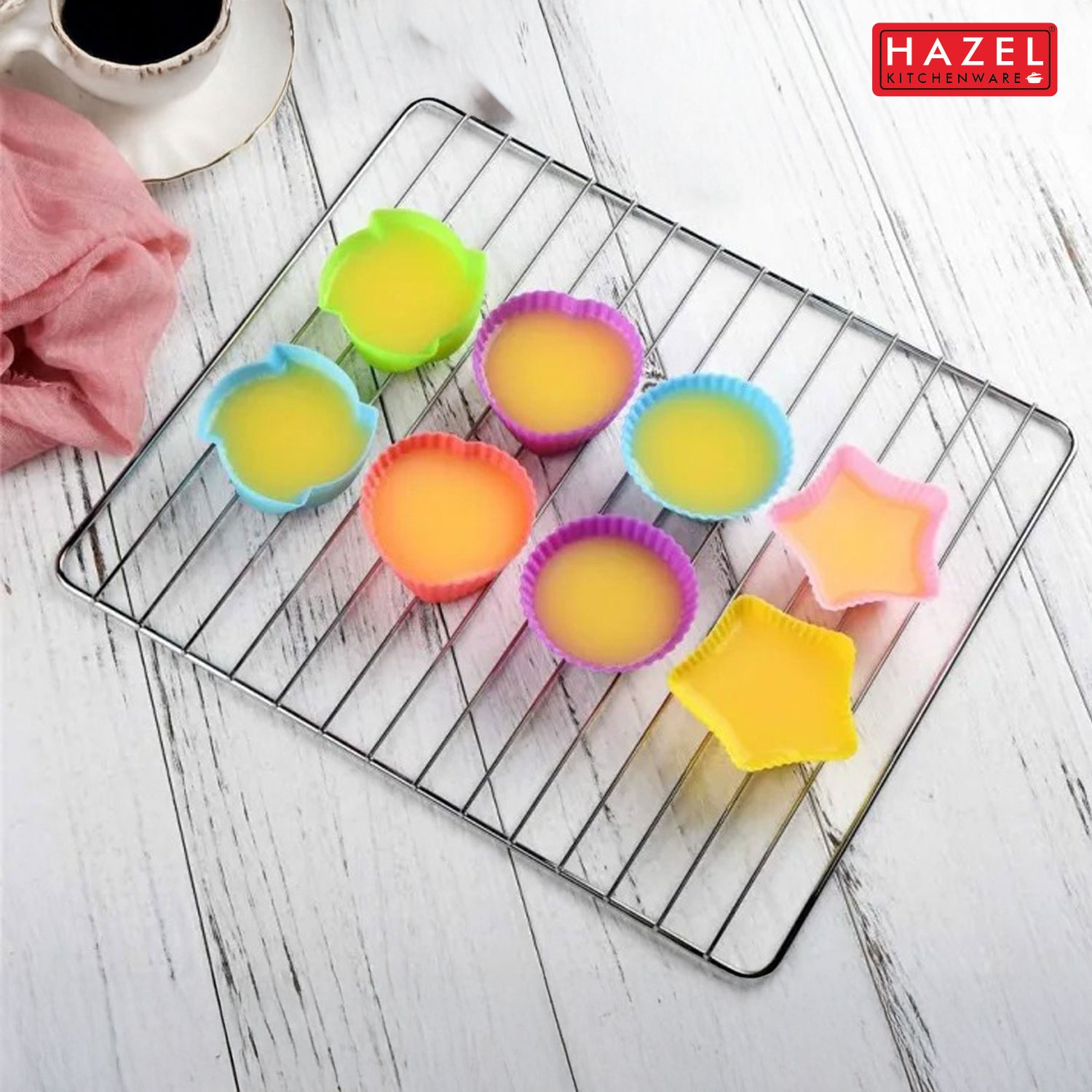 Silicone Multi-Design Muffin Moulds, Pack of 8