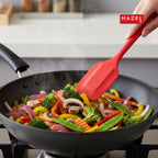 Silicone Spatula 8 Inch Red, Heat Resistant Non-Stick Baking Spatula