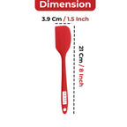 Silicone Spatula 8 Inch Red, Heat Resistant Non-Stick Baking Spatula