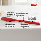 Silicone Spatula 8 Inch Red, Heat Resistant Non-Stick Baking Spatula