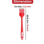 Silicone Basting Brush 8 Inch Red, Heat Resistant Oil Brush for Baking