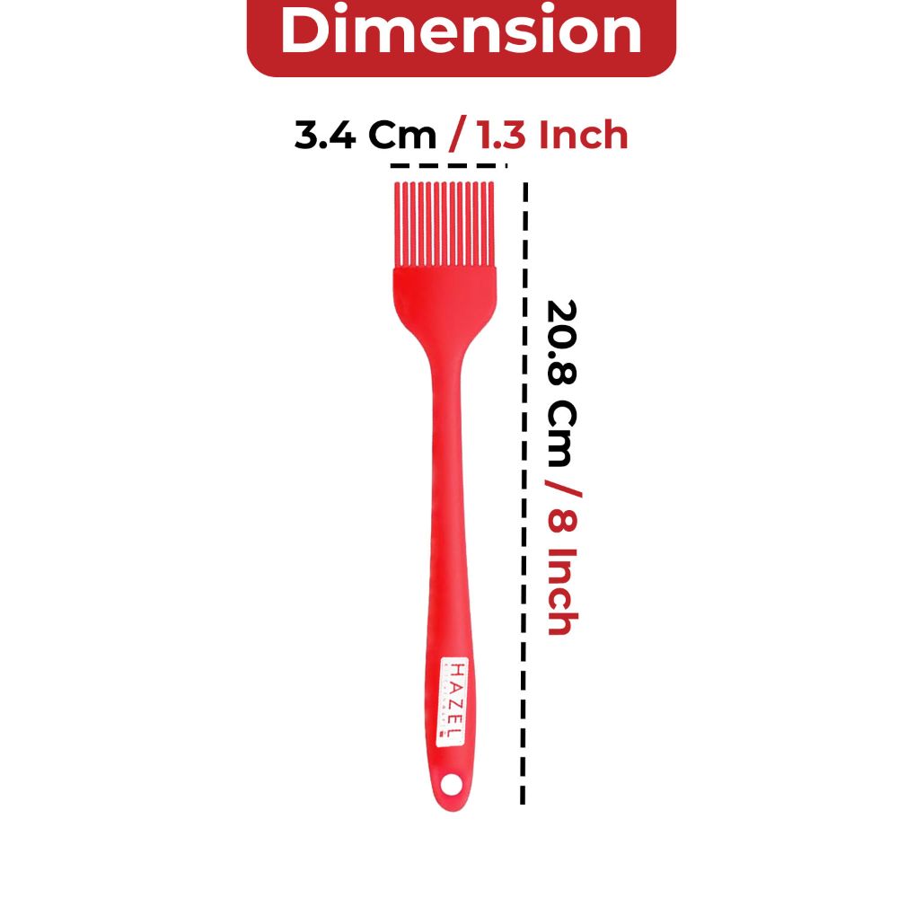 Silicone Basting Brush 8 Inch Red, Heat Resistant Oil Brush for Baking