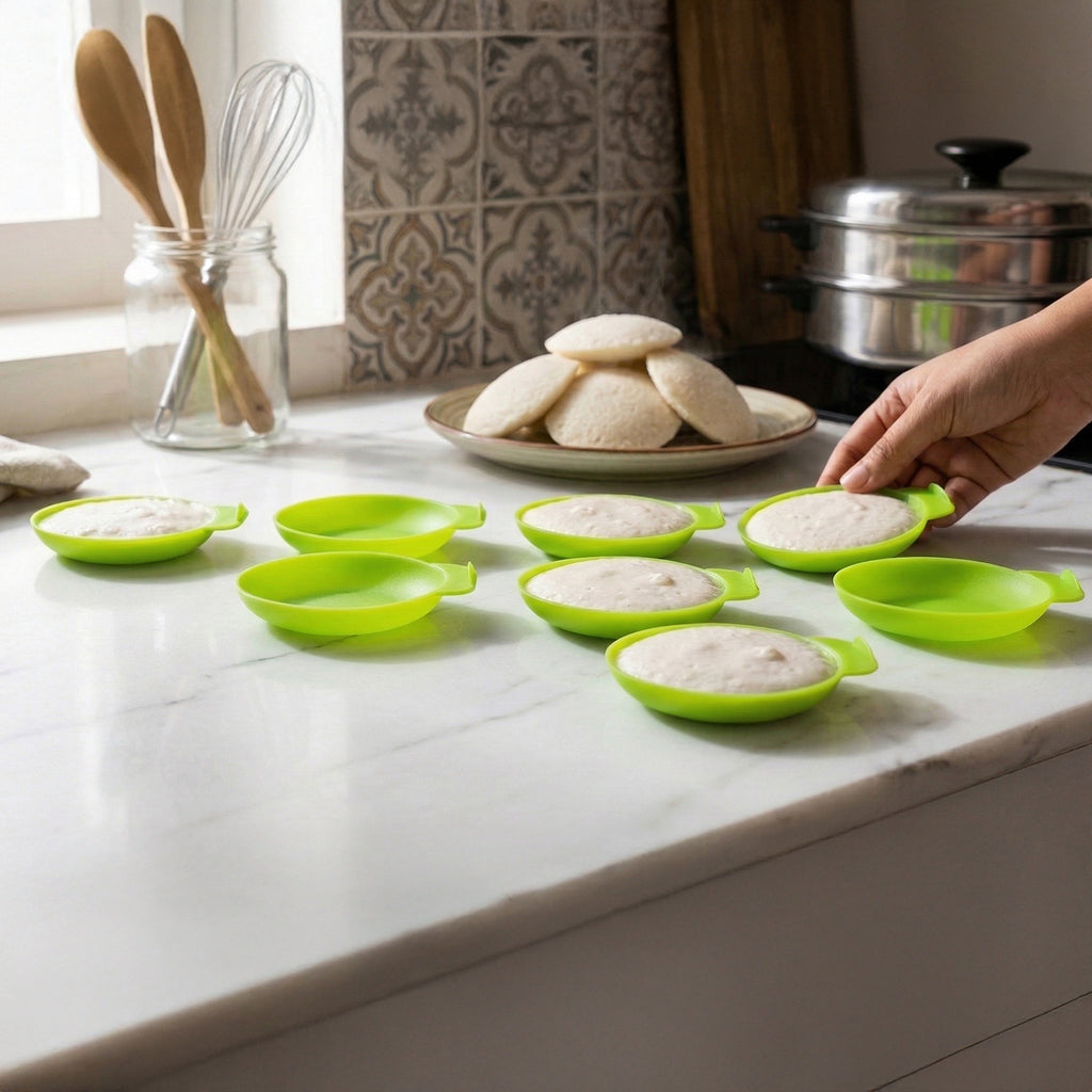 Silicone Non-Stick Idli Moulds, Pack of 8