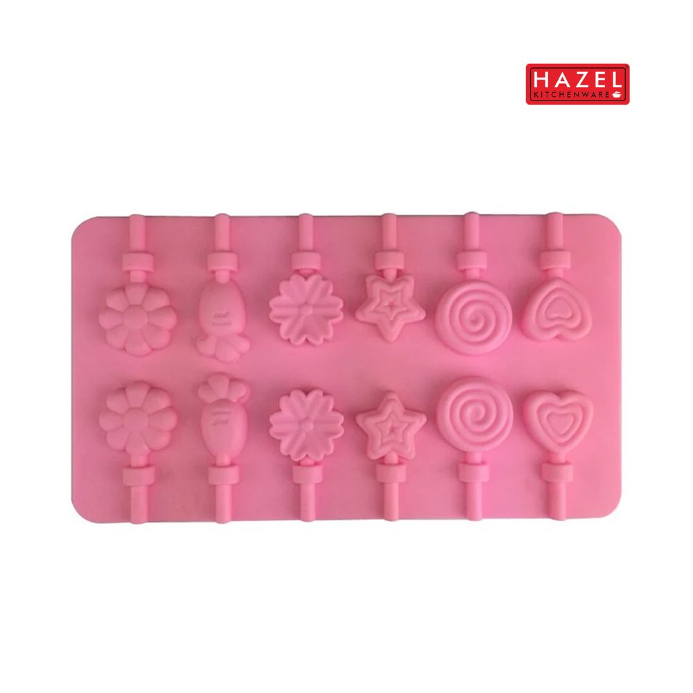 HAZEL Silicone Lollipop Mould, Non-Stick Candy & Chocolate Mold, Pack of 2