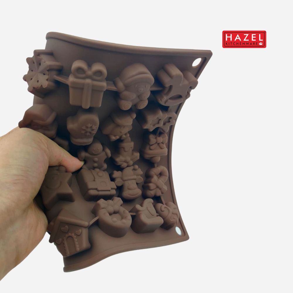 Christmas Silicone Chocolate Mold, Santa, Tree & Reindeer Shapes