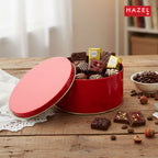 Gifting Tin Containers 250 ml Set of 3, Red Sweet & Dry Fruit Boxe