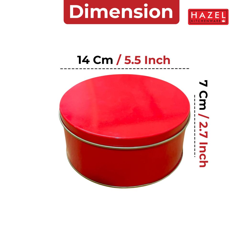 Gifting Tin Containers 250 ml Set of 3, Red Sweet & Dry Fruit Boxe