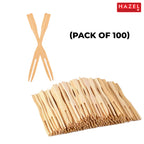 Disposable Wooden Fruit Forks, 9 cm, Pack of 100