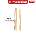 Disposable Wooden Fruit Forks, 9 cm, Pack of 100