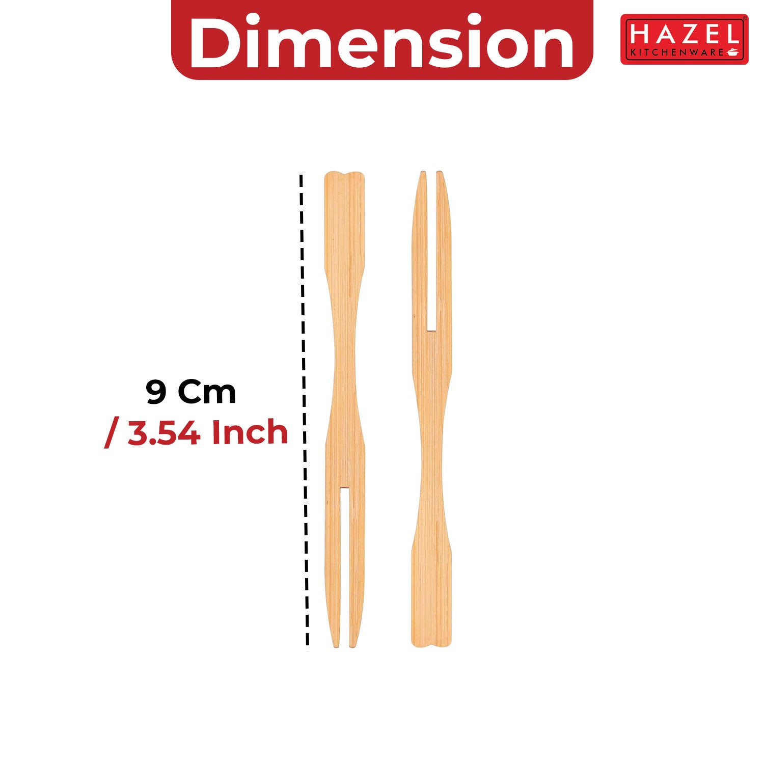 Disposable Wooden Fruit Forks, 9 cm, Pack of 100