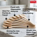 Disposable Wooden Spork, 16 cm, Pack of 100