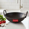 Iron Kadhai with Black Handle, 26cm, 2300 ml