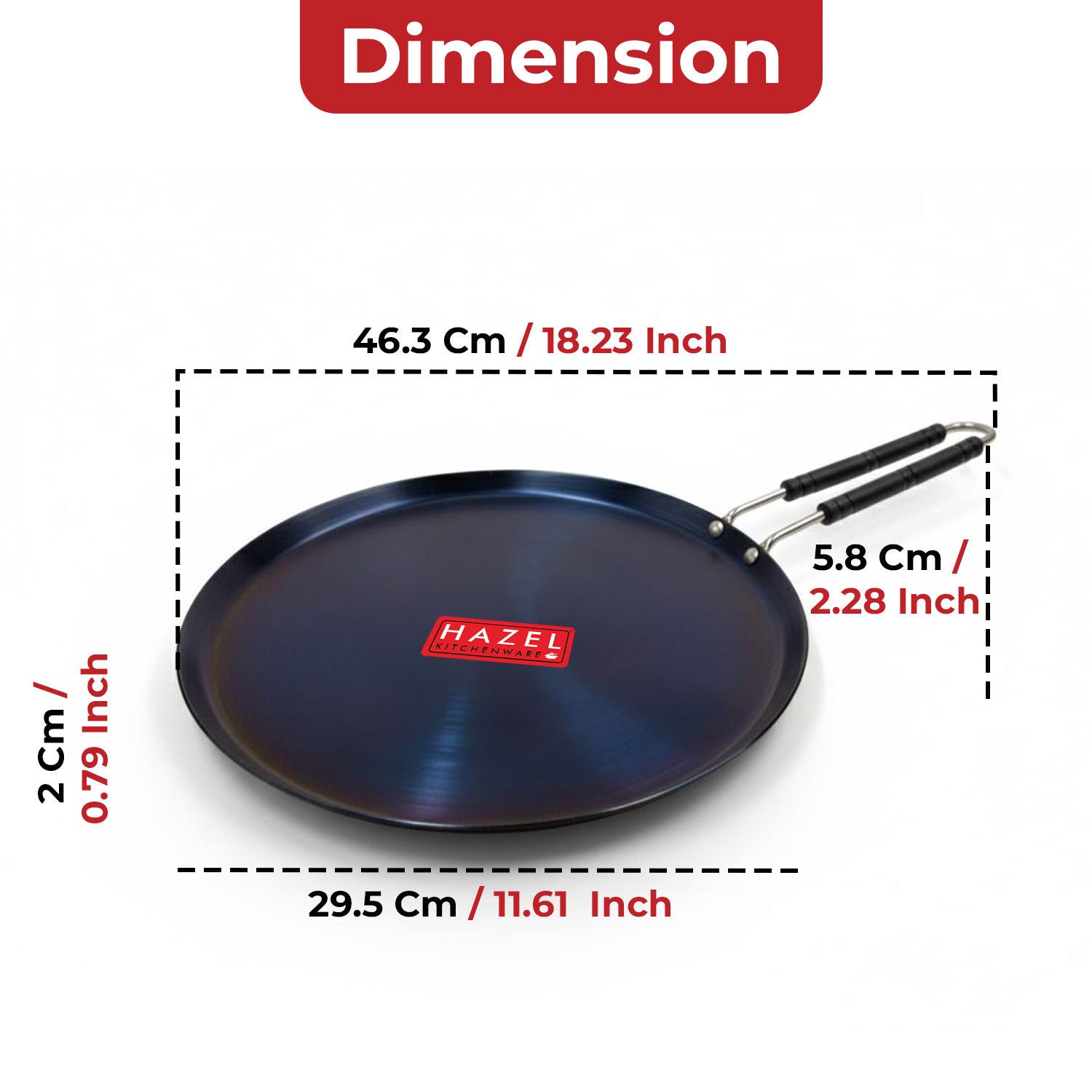 Lokhand Iron Dosa Tawa, 29.5 cm