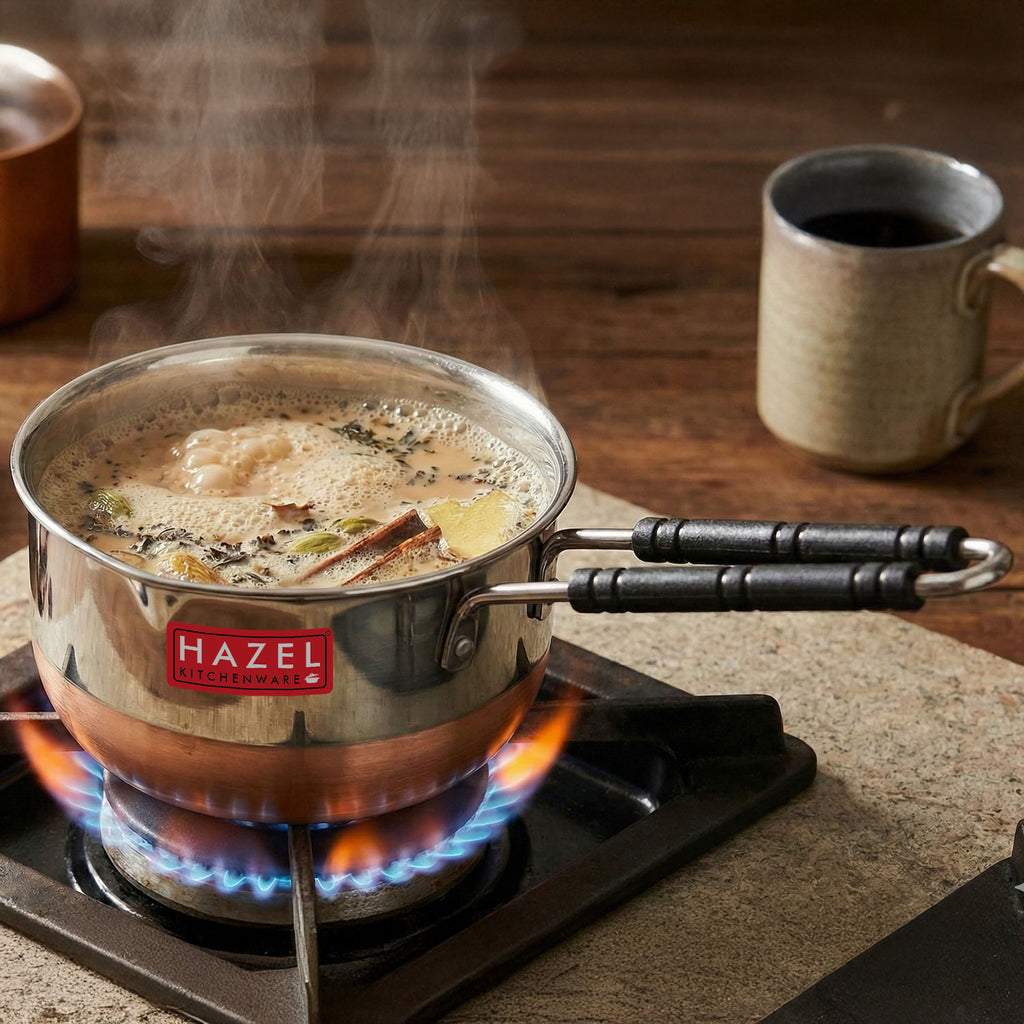 Stainless Steel Copper Bottom Sauce Pan, 900 ml