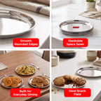 Stainless Steel Snack Plate/Thali 16 cm(set of 2)