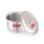Stainless Steel Patila with Lid Cooking Vessel, 1100ml, Durable Induction & Gas Compatible