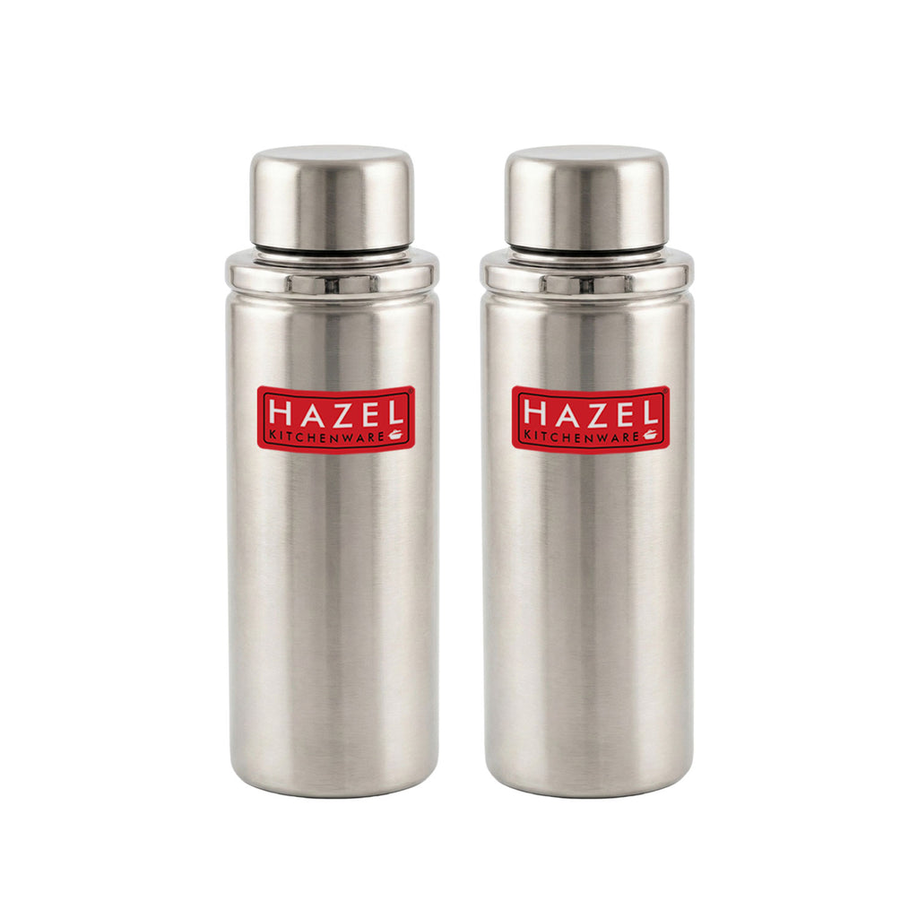 Stainless Steel Leak-Proof Water Bottle, 700 ml, Set of 2