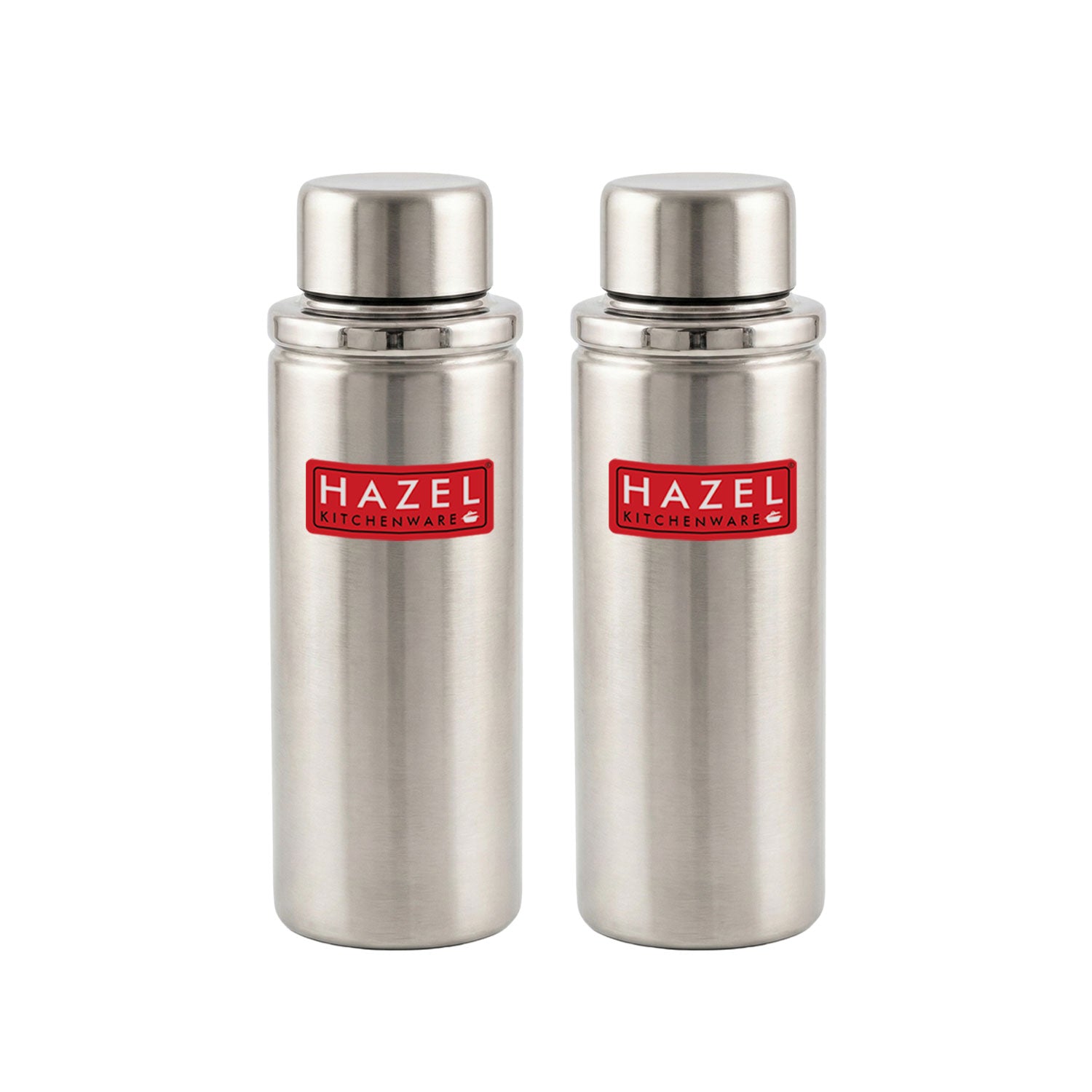 Stainless Steel Leak-Proof Water Bottle, 700 ml, Set of 2