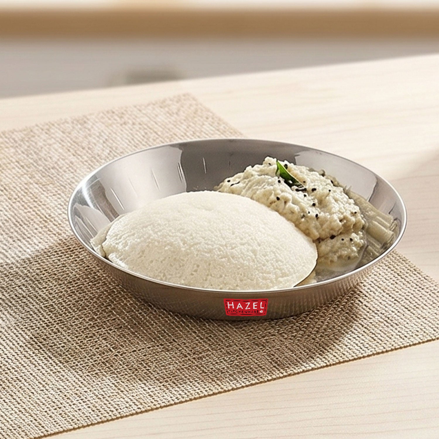 Stainless Steel Hammered Small Copri Snacks Nasta Plate, 15.5 cm