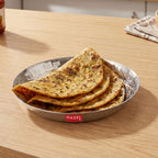 Stainless Steel Hammered Small Copri Snacks Nasta Plate, 18.5 cm