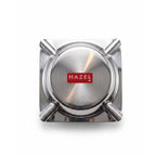 Square Stainless Steel Ash Tray with 4 Cigarette Holders, 10.7 Cm