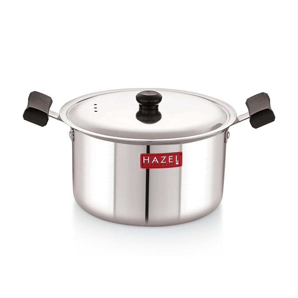 Stainless Steel Induction Casserole with Lid, Patila with Cool Touch Handles, 3000 ml
