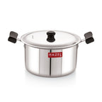 Stainless Steel Induction Casserole with Lid, Patila with Cool Touch Handles, 3000 ml