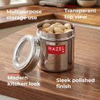 Stainless Steel See-Through Container with Transparent Lid, 250 ml