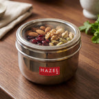 Stainless Steel Round See-Through Container with Transparent Lid, 800ml