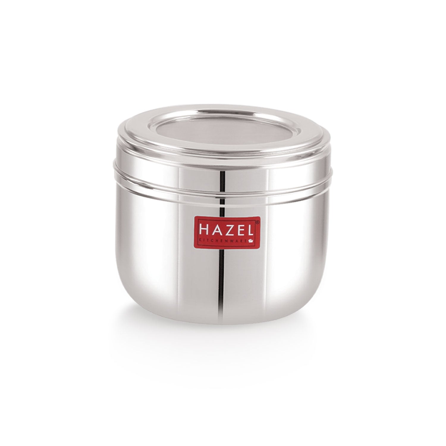 Stainless Steel Oval Container with Transparent Lid for Storage, 450ml