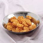 Stainless Steel Hammered Small Copri Snacks Nasta Plate, 20.7 cm