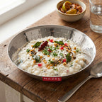 Stainless Steel Hammered Small Copri Snacks Nasta Plate, 20.7 cm