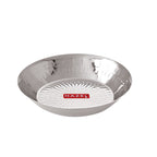 Stainless Steel Hammered Small Copri Snacks Nasta Plate, 20.7 cm