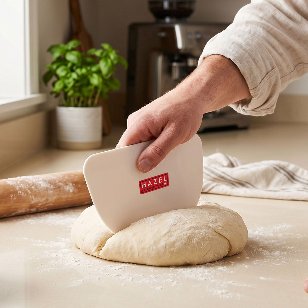 Flexible Scraper Curve D Shape | Multipurpose Plastic Dough Scraper